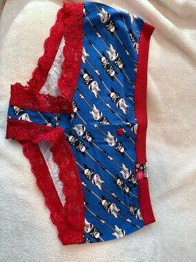 Joe Boxer Light Blue Printed Boyshorts with Red Waistband